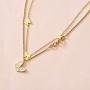 NEULRY Golden Butterfly Necklace18K Plated Choker Handmade Delicate Dainty Snake Calvice Chain for Women and Girl Gifts