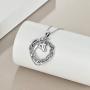 Unicorn Necklace for Women Sterling Silver Love Heart Horse Pendant Necklace Celtic Knot Irish Christmas Jewelry Gifts