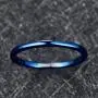 Cloyo 2mm Silver/Black/Blue Wedding Bands for Men Women Classic Domed Tungsten Ring Stackable Promise Band Comfort Fit Size 6-12 Cloyo 2mm Silver/Black/Blue Wedding Bands for Men Women Classic Domed Tungsten Ring Stackable Promise Band Comfort Fit Size 6-12