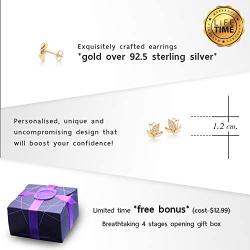 Perfect Love & Sunshine Yellow Gold-Plated Tulip Flower Earrings, Never Rust 925 Sterling Silver Hypoallergenic Studs for Women, Girls & Teens | Free Breathtaking Gift Box for Special Moments of Love