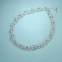 UNY Style Trendy Elegant Vintage Retro Unique Fashion style 2 Tone Double Twist Wire Link Women Short Chain Necklace