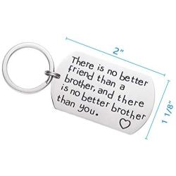 LParkin Big Brother Gifts Christmas Keychain There is No Better Friend Than a Brother and There is No Better Brother Than You Gift for Friend Family Jewelry