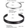 WISTIC His and Hers Couple Bracelet Stainless Steel Adjustable Cuff Bracelet for Women Men