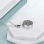 POPLYKE Cremation Necklace Jewelry for Ashes for Women Sterling Silver Flower of Life Urn Ashes Necklace