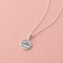 Boma Jewelry Sterling Silver Ocean Sunrise Sunset Circle Pendant Necklace, 18 Inches