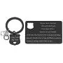 AKTAP Police Officer Badge Jewelry Thin Blue Line Police Wife Mom Keychain Police Officer Wallet Card Deputy Wife Girlfriend Jewelry Set Engraved Wallet Inserts for Him