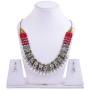 Saissa Oxidised Metal Choker Indian Boho Necklace Earrings Jewelry Set for Women