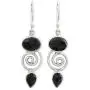 NOVICA Onyx .925 Sterling Silver Dangle Earrings Romantic Journey NOVICA Onyx .925 Sterling Silver Dangle Earrings Romantic Journey