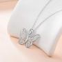 Filigree Butterfly Necklace Sterling Silver Celtic Knot Pendant Cute Animal Jewelry Birthday Gift for Women Teen Daughter Animal Lover 18''+2'' Extension Chain