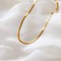 CHESKY 14K Gold/Silver Plated Snake Chain Necklace Herringbone Necklace Gold Choker Necklaces for Women 1.5/3/5MM(W) 14''/16''(L)