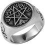 AsAlways Tree of Life Pentagram Ring Demon Devil Skull Men Stainless Steel Rings Vintage Jewelry