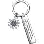 I Want to be Like a Sunflower so That ven on The Darkest Days I Will Stand Tall &Find The Sunshine Keychain for Women Men
