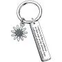 I Want to be Like a Sunflower so That ven on The Darkest Days I Will Stand Tall &Find The Sunshine Keychain for Women Men