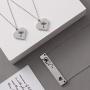 TRX-C Mother Daughter Necklace Dandelion Wishes Bar Necklace Jewelry Set Mother Daughter