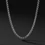 Verona Jewelers Real 925 Sterling Silver 2MM - 5MM Solid Round Box Link Necklace and Bracelet, Chain For Men Women Boys Girls, Rhodium Chain, Extra Durability, 16-30 Inch