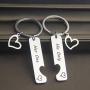 TOGON Couple Keychain Set His Crazy Her Weirdo Promise Jewelry Gift Wedding Gift for Lover Boyfriend Girlfriend 2pcs