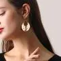 Boho Gold & Silver Ethnic Hammered Crescent Dangle Earrings for Women Boho Gold & Silver Ethnic Hammered Crescent Dangle Earrings for Women