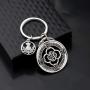 BAUNA Outlander Keychain Sassenach Inspired Gift for Women Man Outlander Fans Gifts Scotland Thistle Jewelry