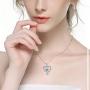 Heart Necklace 925 Sterling Silver I Love You Forever Pendant 3-Layer Heart Necklace for Valentines Mothers Day Jewelry Gifts for Women Girls Couples Girlfriend Mom Wife