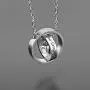 XIUDA No Longer by My Side,Forever in My Heart Carved Locket Cremation Urn Necklace for Dad, Mom,Grandma & Grandpa