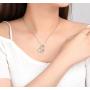 Step Forward Angel Wing Heart Necklace for Women Sterling Silver, Pendant Necklaces for Girls Forever in My Heart Theme Gifts Jewelry