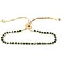 Elegant Light Luxury Inlaid Colour Square Cubic Zirconia Tennis Charm Bracelet Adjustable Multiple Colors Crystal Casual Sports All-Match Sparkling Strand Bracelet for Women Girls Jewelry