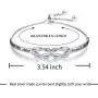 925 Sterling Silver Knot Inspirational Bracelet Engraved''Always My Sister, Forever My Friend'' Adjustable Sisters Bracelets Friendship Jewelry for Women 925 Sterling Silver Knot Inspirational Bracelet Engraved''Always My Sister, Forever My Friend'' Adjustable Sisters Bracelets Friendship Jewelry for Women