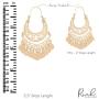 RIAH FASHION Bohemian Chandelier Coin Dangle Earrings - Gypsy Lightweight Filigree Disc Charm Tassel Ethnic Hoops