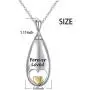 YinShan Cremation Jewelry 925 Sterling Silver Drops and Heart Memorial Urn Ashes Keepsake Cylinder Necklace Pendant Engraved Forever Loved YinShan Cremation Jewelry 925 Sterling Silver Drops and Heart Memorial Urn Ashes Keepsake Cylinder Necklace Pendant Engraved Forever Loved