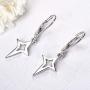 JO WISDOM Women Star Earrings,925 Sterling Silver Leverback Dangle & Drop Earrings,Jewelry for Women(Polar Star)
