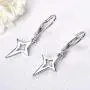 JO WISDOM Women Star Earrings,925 Sterling Silver Leverback Dangle & Drop Earrings,Jewelry for Women(Polar Star)