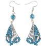 Bohemian Vintage Dangle Earrings Retro Rhinestone Earrings Antique Silver Ethnic Gypsy Tribal Indian Bollywood Crystal Drop Earrings Jewelry for Women Girls