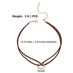 Mudder Velvet Gothic Choker Necklaces Double Layer Punk Chokers for Women and Girls, 3 Pieces