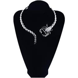 MIUNIKO Women Fashion Retro Diamond Studded Collars Short Scorpion Necklace Jewelry Accessories