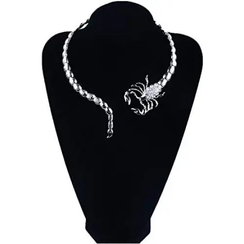 MIUNIKO Women Fashion Retro Diamond Studded Collars Short Scorpion Necklace Jewelry Accessories