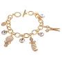 Giwotu Womens Fashion Rare Charm Opal Scissors Combs Bracelets for Women Bangle Cuff Rose Gold Silver Bracelets Bangles Jewelry