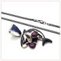 Nsitbbuery Hip Hop Night Club Bar Zircon Boxing Shark Pendant Stainless Steel Chain Necklace