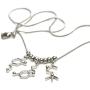 Serotonin Dopamine and Acetylcholine Neurotransmitter Brain Molecule Necklace - Science Jewelry
