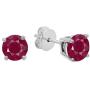 Dazzlingrock Collection 14K 5 MM Each Round Ladies Solitaire Stud Earrings, White Gold