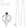 May Birthstone Emerald Jewelry I Love You Necklace 100 Languages to the Moon and Back Mothers Day Necklace for Birthday Gifts Sterling Silver Necklace