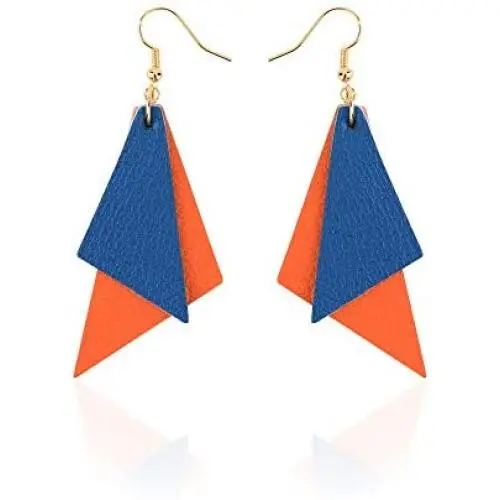 Jagucho Genuine Leather Earrings Drop Dangle for Women Teen Girls, Gifts for Women Jagucho Genuine Leather Earrings Drop Dangle for Women Teen Girls, Gifts for Women