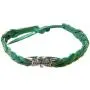 Valentines Day Gift Shamrock Friendship Bracelet Braided Faux Leather Green