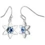Disney Frozen 2 Fine Silver Plated Blue Crystal Snowflake Dangle Earrings Disney Frozen 2 Fine Silver Plated Blue Crystal Snowflake Dangle Earrings