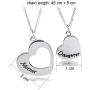 KUIYAI Mother Daughter Necklace Set of 2 Matching Heart Mom and Me Jewelry