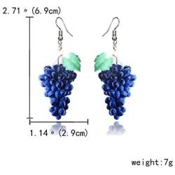 Trendy Statement Creative Funny Lifelike Fruits Acrylic Earrings for Women/Girls