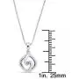 925 Sterling Silver Diamond Accent Free-form Square Pendant Necklace with 18'' Chain (I Color, I1 Clarity) 925 Sterling Silver Diamond Accent Free-form Square Pendant Necklace with 18'' Chain (I Color, I1 Clarity)