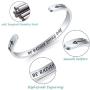 AryaHozel Inspirational Bracelet for Women Motivational Cuff Bangle Engraved Mantra Quote Stainless Steel Jewelry Personalized Gifts for Her Teen Girls Friendship Bracelet Birthday Graduation Presents