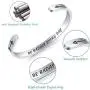 AryaHozel Inspirational Bracelet for Women Motivational Cuff Bangle Engraved Mantra Quote Stainless Steel Jewelry Personalized Gifts for Her Teen Girls Friendship Bracelet Birthday Graduation Presents