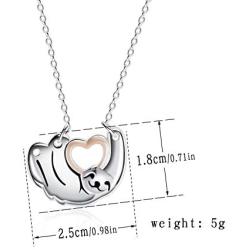 FUTIMELY Sloth Heart Necklace Sloth Gifts for Women Girls Cute Animal Koala Sloth Pendant Jewelry