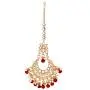 Aheli Faux Kundan Studded Wedding Party Jhumka Jhumki Earrings Maang Tikka Indian Bollywood Fashion Jewelry Set for Women